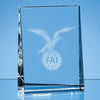 Branded Promotional OPTICAL CRYSTAL VERTICAL WEDGE PAPERWEIGHT Paperweight From Concept Incentives.