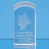 Branded Promotional 3D ENGRAVED OPTICAL CRYSTAL DOME TOWER PAPERWEIGHT Paperweight From Concept Incentives.