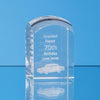 Branded Promotional 3D ENGRAVED OPTICAL CRYSTAL DOME TOWER AWARD 7 Award From Concept Incentives.