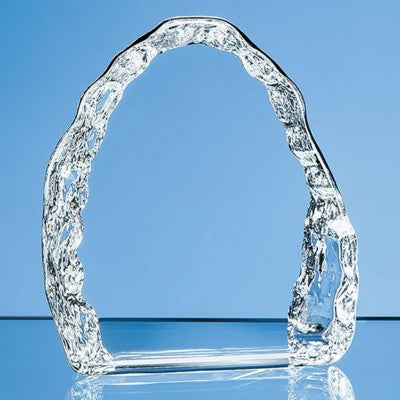 Branded Promotional 10CM OPTICAL CRYSTAL VERTICAL ICE CUBE BLOCK Award From Concept Incentives.