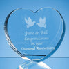 Branded Promotional 10CM OPTICAL CRYSTAL STAND UP HEART Award From Concept Incentives.