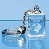 Branded Promotional 3D ENGRAVED OPTICAL CRYSTAL KEYRING Keyring From Concept Incentives.