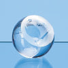 Branded Promotional 8CM OPTICAL CRYSTAL SLICED BALL AWARD with Flat Front Award From Concept Incentives.