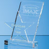 Branded Promotional 20CM OPTICAL CRYSTAL MOUNTED ANGLED STAR AWARD Award From Concept Incentives.