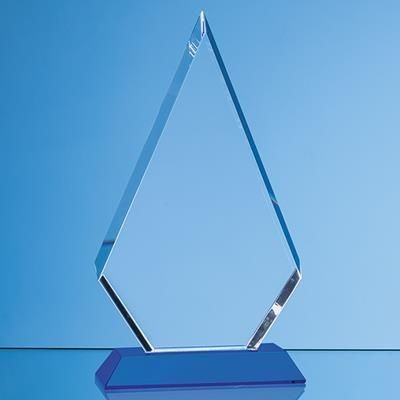 Branded Promotional 18CM OPTICAL CRYSTAL FACET DIAMOND AWARD Award From Concept Incentives.