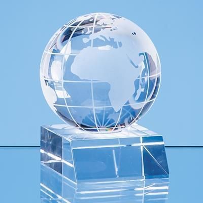 Branded Promotional 6CM OPTICAL CRYSTAL GLOBE AWARD Award From Concept Incentives.
