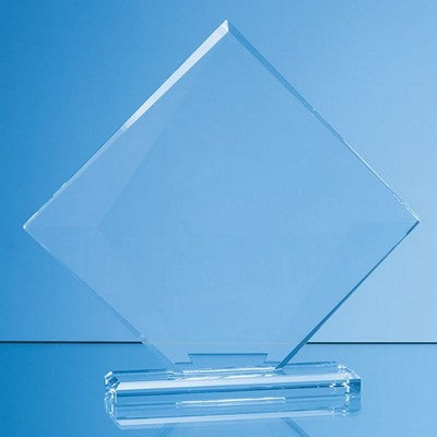 Branded Promotional 15X18CM CLEAR TRANSPARENT GLASS VISION DIAMOND AWARD in Gift Box Award From Concept Incentives.