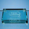 Branded Promotional 10CM JADE GLASS RECTANGULAR PAPERWEIGHT Paperweight From Concept Incentives.