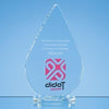 Branded Promotional 18X11CM CLEAR TRANSPARENT GLASS TEAR DROP AWARD Award From Concept Incentives.