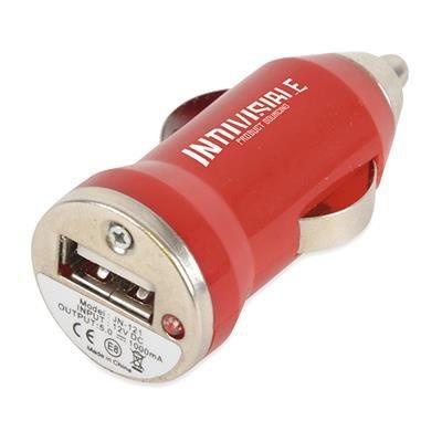 Branded Promotional 1 PORT CAR CHARGER in Red Charger From Concept Incentives.