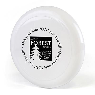 Branded Promotional FLYING ROUND DISC in White Frisbee From Concept Incentives.