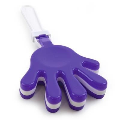Branded Promotional SMALL HAND CLAPPER in Purple Noise Maker From Concept Incentives.