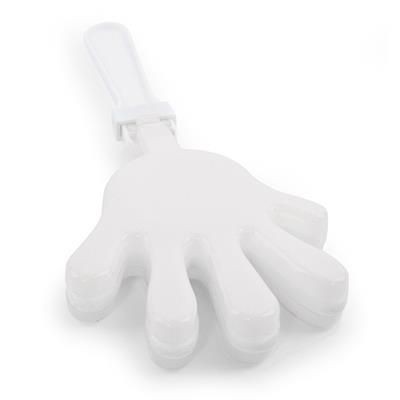Branded Promotional SMALL HAND CLAPPER in White Noise Maker From Concept Incentives.