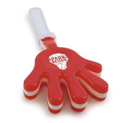 Branded Promotional LARGE HAND CLAPPER in Red Noise Maker From Concept Incentives.
