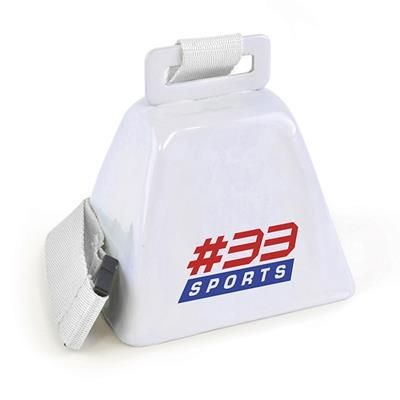 Branded Promotional COW BELL in White Bell From Concept Incentives.