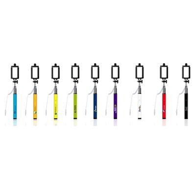 Branded Promotional SELFIE STICK with Cable Connection Selfie Stick From Concept Incentives.