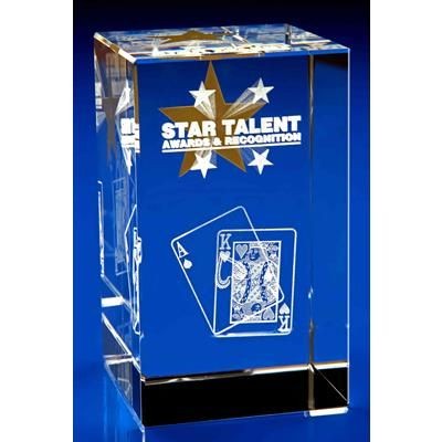 Branded Promotional CRYSTAL GLASS TALENT PAPERWEIGHT OR AWARD Award From Concept Incentives.