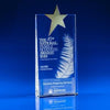 Branded Promotional CRYSTAL GLASS TAPERED STAR PAPERWEIGHT OR AWARD Award From Concept Incentives.