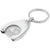 Branded Promotional ENGRAVED TROLLEY COIN in Wishbone Holder in Silver Keyring From Concept Incentives.