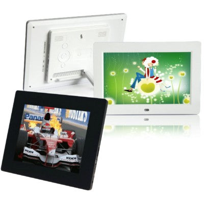 Branded Promotional DIGITAL PHOTO FRAMES in Silver, Black or White Photo Frame From Concept Incentives.