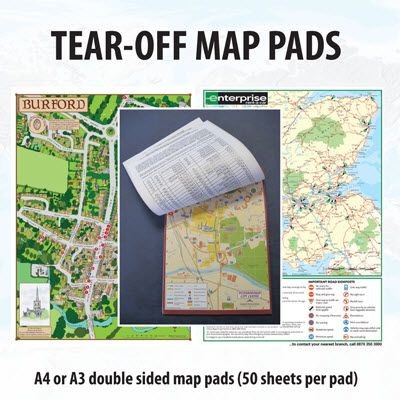Branded Promotional TEAR OFF BESPOKE MAP NOTE PAD Sizes Available: A4 or A3 Note Pad From Concept Incentives.