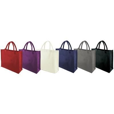 Branded Promotional TEMBO FC JUTE SHOPPER TOTE BAG with Short Cotton Cord Handles Bag From Concept Incentives.