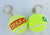 Branded Promotional MINI TENNIS BALL KEYRING in Yellow Keyring From Concept Incentives.