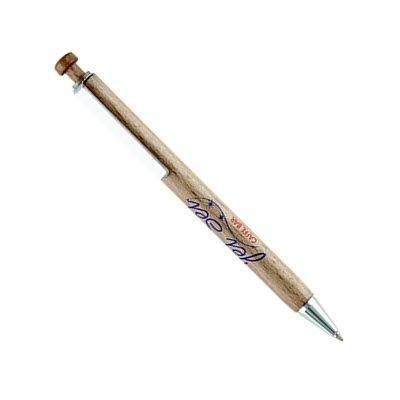 Branded Promotional FSC TOP HAT BALL PEN in Natural Pen From Concept Incentives.