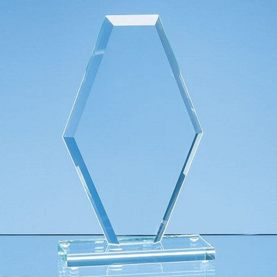 Branded Promotional JADE GLASS FACET CLIPPED DIAMOND AWARD Award From Concept Incentives.