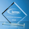 Branded Promotional JADE GLASS FACET CLIPPED SQUARE AWARD Award From Concept Incentives.