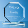 Branded Promotional JADE GLASS FACET OCTAGON AWARD Award From Concept Incentives.