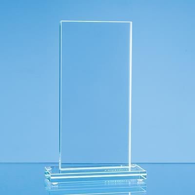 Branded Promotional 24X9CM JADE GLASS TALL RECTANGULAR AWARD Award From Concept Incentives.