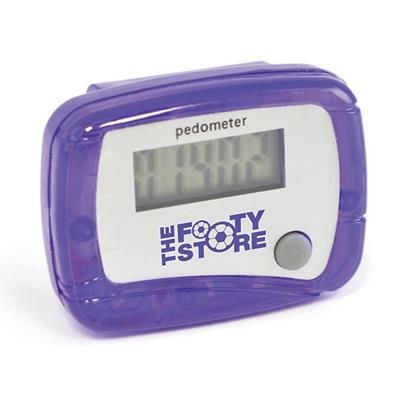 Branded Promotional CARMEL PEDOMETER in Purple Pedometer From Concept Incentives.