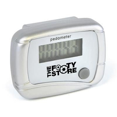 Branded Promotional CARMEL PEDOMETER in Silver Pedometer From Concept Incentives.