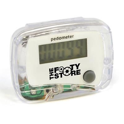 Branded Promotional CARMEL PEDOMETER in Clear Pedometer From Concept Incentives.