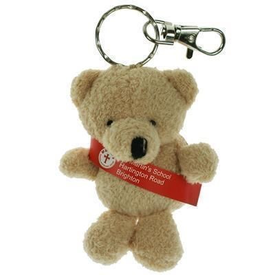 Branded Promotional 10CM TOBY KEYRING BEAR with Sash Keyring From Concept Incentives.