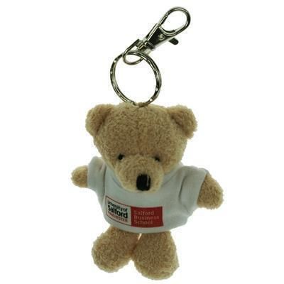 Branded Promotional 10CM TOBY KEYRING BEAR with Tee Shirt Keyring From Concept Incentives.