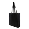 Branded Promotional TOHE FC 5OZ BLACK COTTON SHOPPER TOTE BAG with Long Handles & Gusset Bag From Concept Incentives.