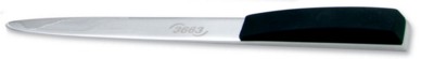 Branded Promotional TORINO METAL LETTER OPENER in Shiny Silver with Black Rubber Trim Letter Opener From Concept Incentives.