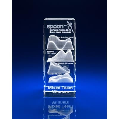 Branded Promotional CRYSTAL GLASS TOMBSTONE AWARD Award From Concept Incentives.