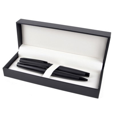 Branded Promotional THE TORONTO SET in Black Pen Set From Concept Incentives.