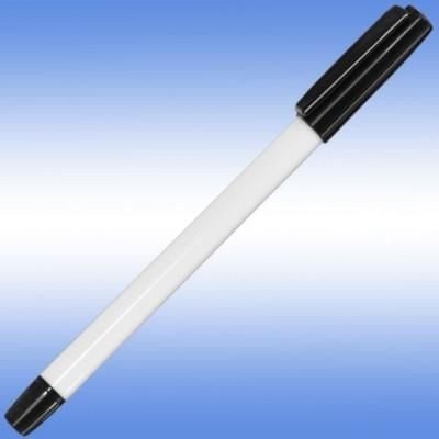 Branded Promotional TOPSTICK BALL PEN in White with Black Trim Pen From Concept Incentives.