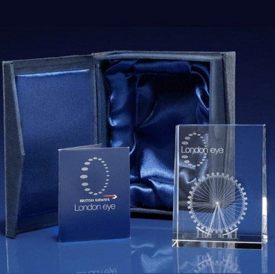 Branded Promotional CRYSTAL GLASS TRAVEL & TOURISM PAPERWEIGHT OR AWARD Paperweight From Concept Incentives.