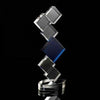 Branded Promotional MOUNTED CRYSTAL SQUARE TOWER AWARD with Central Blue Star Award From Concept Incentives.