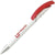 Branded Promotional STAR PLASTIC BALL PEN in White with Red Trim Pen From Concept Incentives.