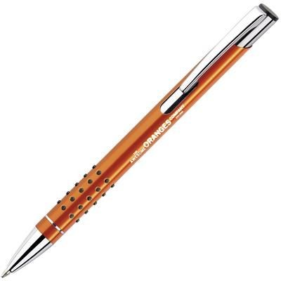 Branded Promotional VENO RUBBER BALL PEN in Orange Pen From Concept Incentives.