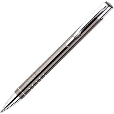 Branded Promotional VENO RUBBER BALL PEN in Gun Metal Grey Pen From Concept Incentives.