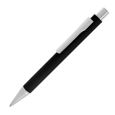 Branded Promotional JASMINE SOFT FEEL BALL PEN in Black Pen From Concept Incentives.