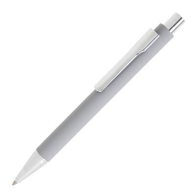 Branded Promotional JASMINE SOFT FEEL BALL PEN in Grey Pen From Concept Incentives.