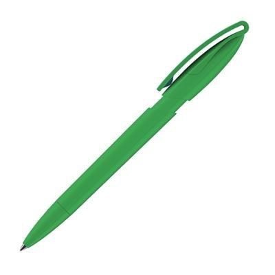 Branded Promotional RODEO PLASTIC BALL PEN in Dark Green Pen From Concept Incentives.